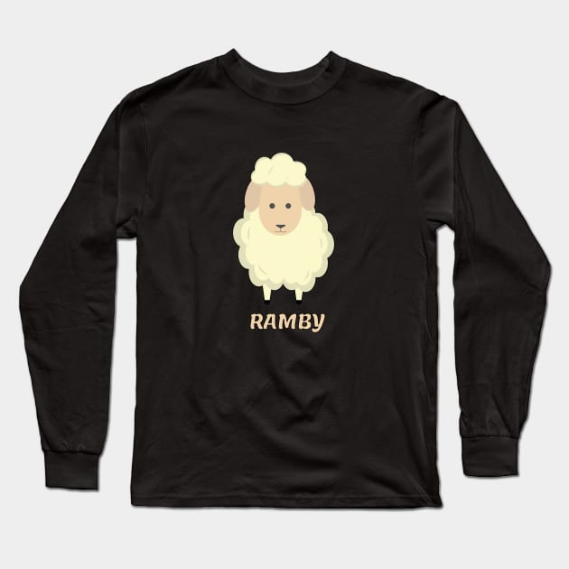 RAMBY - The Cute Sheep | Funny Little Lamb Long Sleeve T-Shirt by Sassify